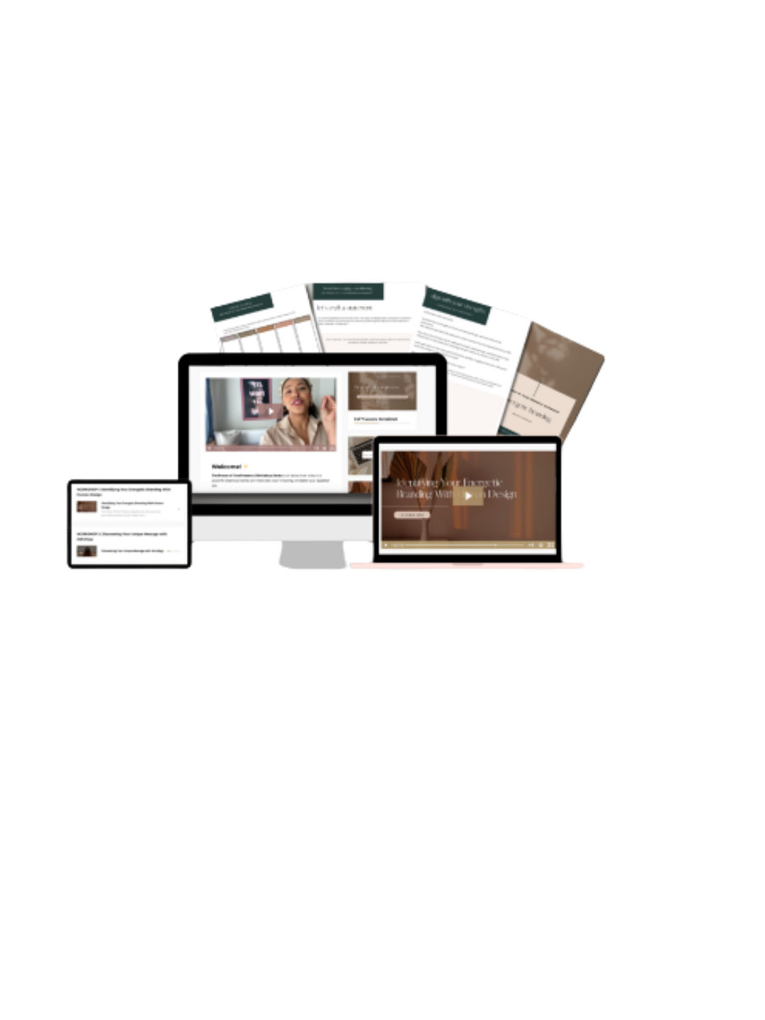 The private Work Well dashboard displayed across devices