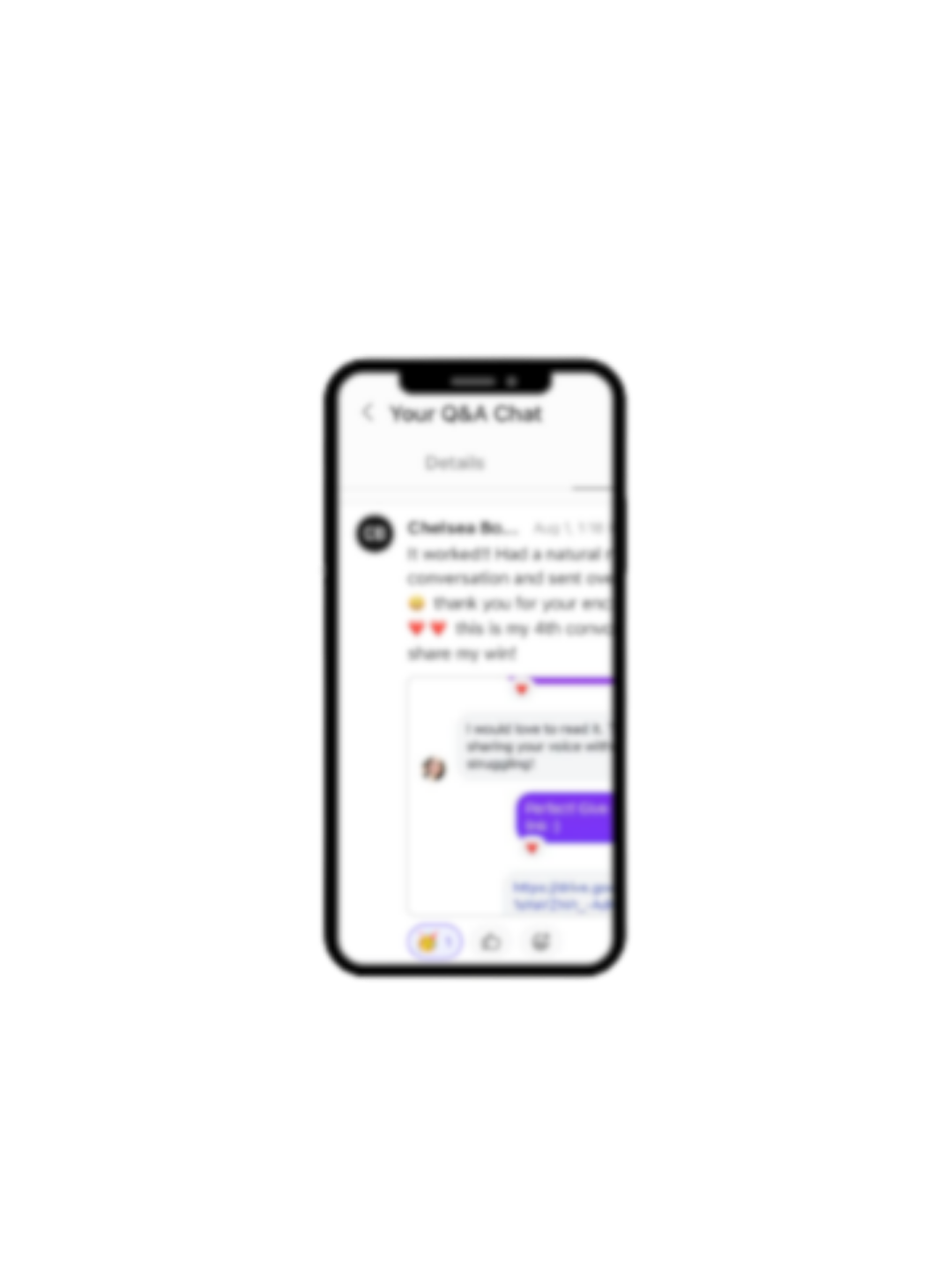Private question and answer support channel